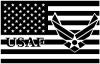 US American Flag Air Force USAF Military car-window-decals-stickers