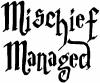 Harry Potter Mischief Managed Sci Fi Car or Truck Window Decal