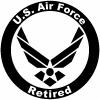 US Air Force Retired Circle Military car-window-decals-stickers