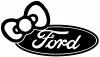 Ford with Bow Moto Sports Car or Truck Window Decal
