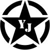 Military Jeep YJ Segmented Star Off Road Car or Truck Window Decal