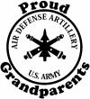 US Army Air Defense Artillery Proud Grandparents Military Car Truck Window Wall Laptop Decal Sticker