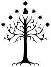 White Tree of Gondor Lord of the Rings Sci Fi Car or Truck Window Decal
