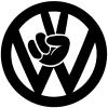 VW Volkswagen with Peace Sign Hand Moto Sports car-window-decals-stickers