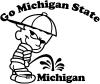 Go Michigan State Pee On Michigan Pee Ons car-window-decals-stickers