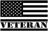 US American USA United States Flag Veteran Military Car or Truck Window Decal