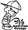 Pee On Anti Gun Groups Pro Gun Guns Car Truck Window Wall Laptop Decal Sticker
