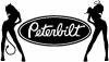 Peterbilt With SExy Mudflap Angel Devil Good and Bad Girls Moto Sports Car Truck Window Wall Laptop Decal Sticker