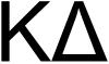 Kappa Delta Greek Letters College car-window-decals-stickers