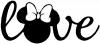 Mini Mouse Script Love Disney Parody Cartoons Car or Truck Window Decal