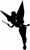 Tinkerbell Flying with Wand Disney Parody Cartoons Car or Truck Window Decal