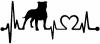 Pit Bull Uncropped Floppy Pitbull Heartbeat Lifeline Monitor Animals Car or Truck Window Decal
