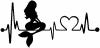 Little Mermaid Heartbeat Lifeline Monitor Girlie car-window-decals-stickers
