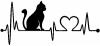 Cat Heartbeat Lifeline Love Animals car-window-decals-stickers