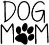 Dog Mom with Paw Print Animals Car or Truck Window Decal