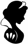 Snow White Princess Silhouette Girlie Car or Truck Window Decal