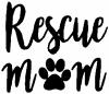 Animal Shelter Rescue Mom With Cat or Dog Paw Animals Car or Truck Window Decal