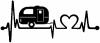 Camper Camping Travel Trailer Heartbeat Lifeline Hunting And Fishing Car or Truck Window Decal