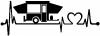 Pop Up Camper Travel Trailer Heartbeat Lifeline Hunting And Fishing Car or Truck Window Decal