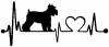 Schnauzer Heartbeat Lifeline Dog Animals Car Truck Window Wall Laptop Decal Sticker