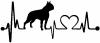 Boston Terrier Heartbeat Lifeline Monitor Dog Animals car-window-decals-stickers