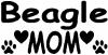 Beagle Mom With Dog Paw Prints Animals Car or Truck Window Decal
