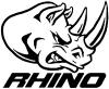 Bad Rhino With Rhino and Text Animals car-window-decals-stickers
