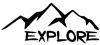 Explore Mountains Hiking Jeep Off Road ATV UTV Hunting Fishing Off Road Car Truck Window Wall Laptop Decal Sticker