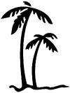PALM TREES Tropical Beach Girlie car-window-decals-stickers
