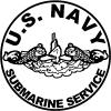 US Navy Submarine Service Dolphins In Circle Military Car or Truck Window Decal