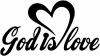 God Is Love with Heart Christian car-window-decals-stickers