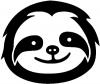 Cute Sloth Smiling Face Animals Car or Truck Window Decal