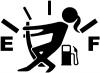 Funny Gas Gauge Empty Full Female Girl Woman Girlie car-window-decals-stickers