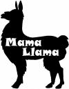 Mama Llama With Llama Silhouette   Animals Car or Truck Window Decal