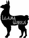 Llama Queen With Llama Silhouette  Animals Car Truck Window Wall Laptop Decal Sticker