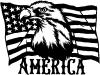 Bald Eagle Over The American Flag Patriotic Car Truck Window Wall Laptop Decal Sticker
