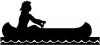 American Indian In Canoe Western car-window-decals-stickers