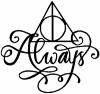 Harry Potter Deathly Hallows Always Sci Fi Car or Truck Window Decal