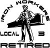 Iron Workers Local 3 Retired Business car-window-decals-stickers