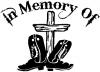In Memory Of Cowboy Boots and Cross In Memory Of Car or Truck Window Decal