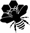 Honey Bee with Honeycomb Animals car-window-decals-stickers
