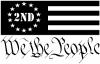 American Flag 2nd Amendment We The People Patriotic Car or Truck Window Decal