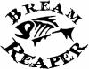 Bream Reaper Oval Bone Bream Hunting And Fishing Car Truck Window Wall Laptop Decal Sticker