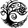 Wicca Wiccan Witch Witching Tree Gothic Halloween car-window-decals-stickers