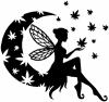 Marijuana Cannabis Moon Fairy Enchantments Car Truck Window Wall Laptop Decal Sticker