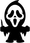 Baby Kid GhostFace Ghost Face Gothic Halloween Car or Truck Window Decal
