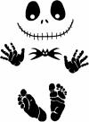 Baby Kid Jack Skellington Pumpkin King  Gothic Halloween car-window-decals-stickers