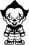 Baby Kid It Pennywise Clown Gothic Halloween Car Truck Window Wall Laptop Decal Sticker