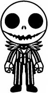 Baby Kid Jack Skellington Pumpkin King Gothic Halloween car-window-decals-stickers
