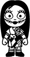 Baby Kid Sally Nightmare Gothic Halloween car-window-decals-stickers